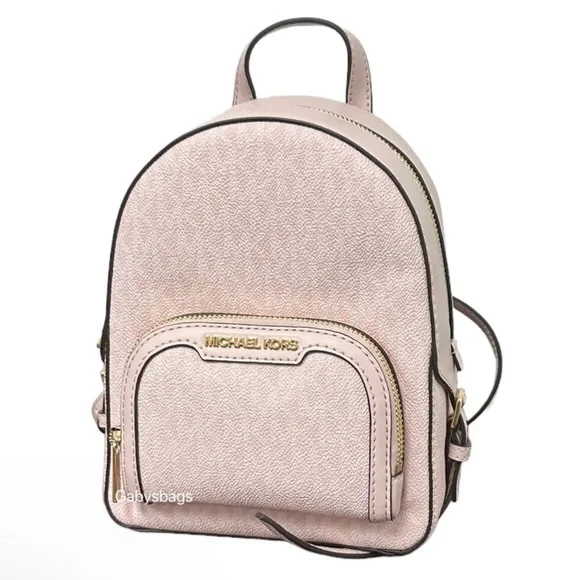 Michael Kors Jaycee XS Convertible Zip Pocket Backpack Bag Light Powder Blush - Picture 2 of 5